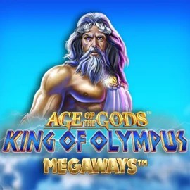 Age Of The Gods: King of Olympus Megaways slot logo by Origins at Seven Casino