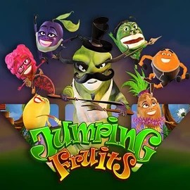 Jumping Fruits slot logo by Wazdan at Seven Casino