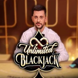 Unlimited Blackjack online game logo by Ezugi on seven-be.com